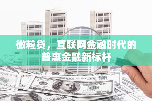 杏花岭微粒贷，互联网金融时代的普惠金融新标杆