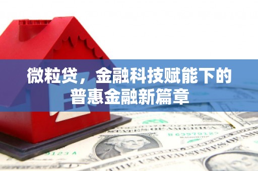 杏花岭微粒贷，金融科技赋能下的普惠金融新篇章
