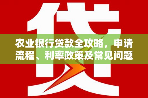杏花岭农业银行贷款全攻略，申请流程、利率政策及常见问题解析