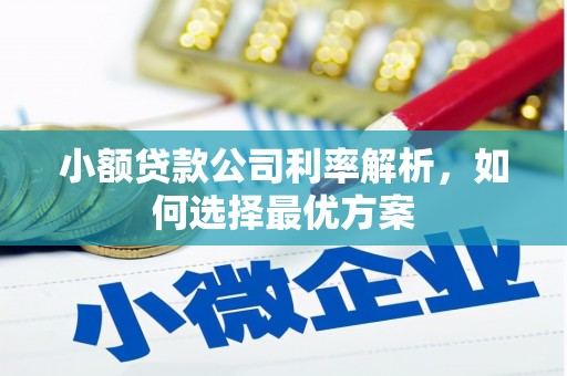 杏花岭小额贷款公司利率解析，如何选择最优方案