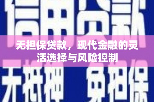 杏花岭无担保贷款，现代金融的灵活选择与风险控制