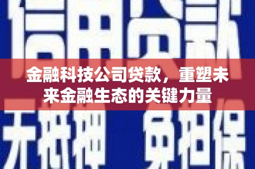 杏花岭金融科技公司贷款，重塑未来金融生态的关键力量