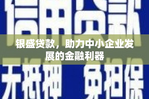 杏花岭银盛贷款，助力中小企业发展的金融利器