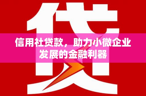杏花岭信用社贷款，助力小微企业发展的金融利器