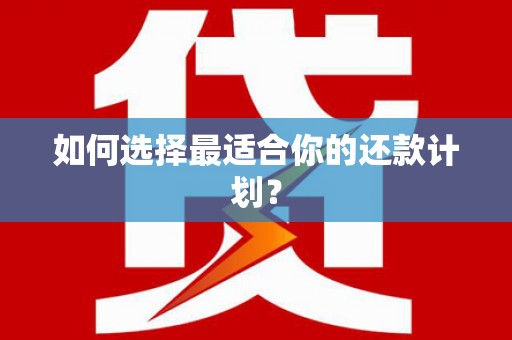 杏花岭如何选择最适合你的还款计划？