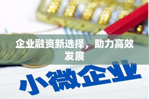 杏花岭企业融资新选择，助力高效发展